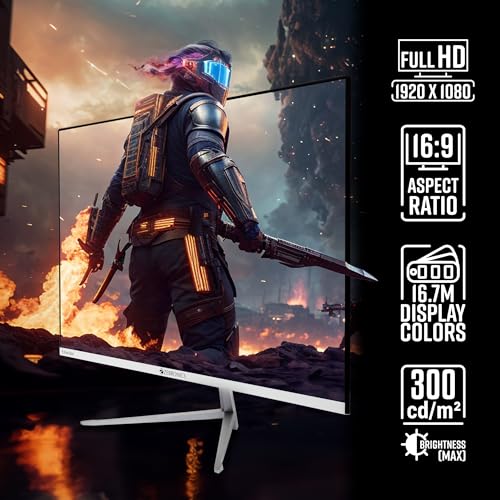 Image of ZEBRONICS A24FHD LED, Gaming Monitor, 24 inch (60.96cm), 300 nits, 165Hz, Slim Design, FHD, 1080p, Wall Mountable, HDMI, DisplayPort, USB Port, Ultra Slim Bezel, Metal Stand, Built-in Speakers