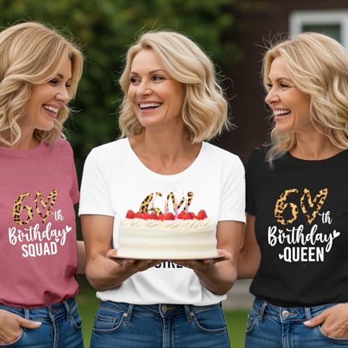 Birthday Shirts for Women 60th Birthday Queen T-Shirt 60 Leopard Printing Tee Tops4