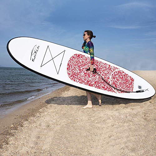 FEATH-R-LITE Inflatable 10\'×30\"×6\" Ultra-Light (17.6lbs) SUP for All Skill Levels Everything Included with Stand Up Paddle Board, Adj Paddle, Pump, ISUP Travel Backpack, Leash, Waterproof Bag - Thumbnail 4