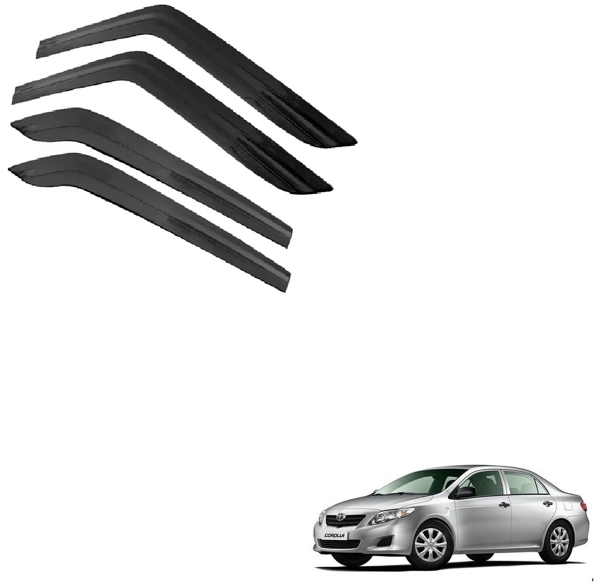 Kozdiko Door Visor/Rain Visor/Wind Deflector Compatible for Toyota Corolla