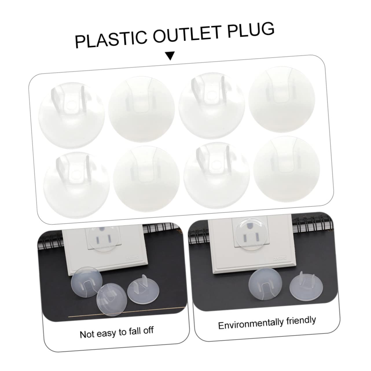 ibasenice 20Pcs Safety Plug Covers Durable Electrical Protector for Standard Prong and Prong Outlets Easy Installation Secure Prevent Electric Shocks