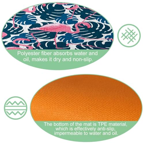 Alfombrilla de cocina absorbente y lavable con base de seguridad 6