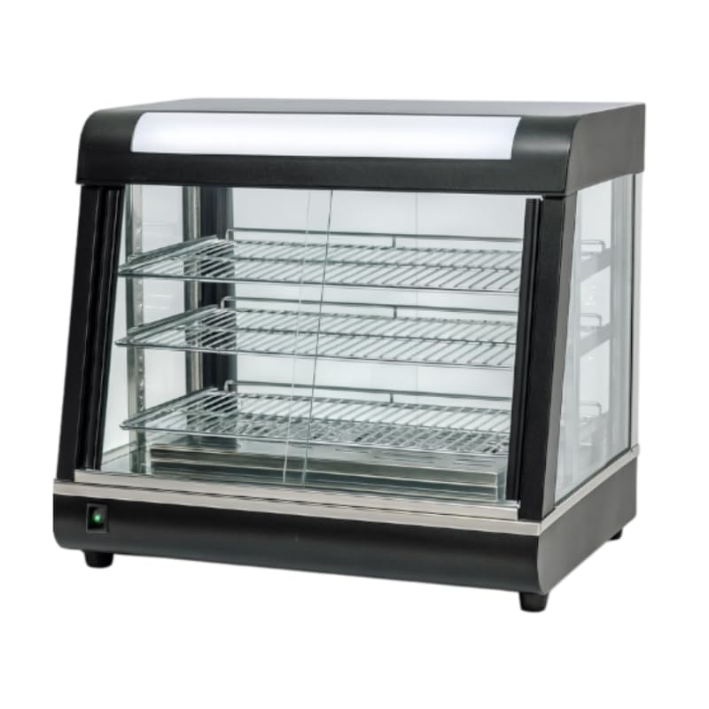 Vitrine Chauffante Professionnelle 3 Niveaux – 1500 W – Grande Capacité – Idéale Snacks & Boulangeries