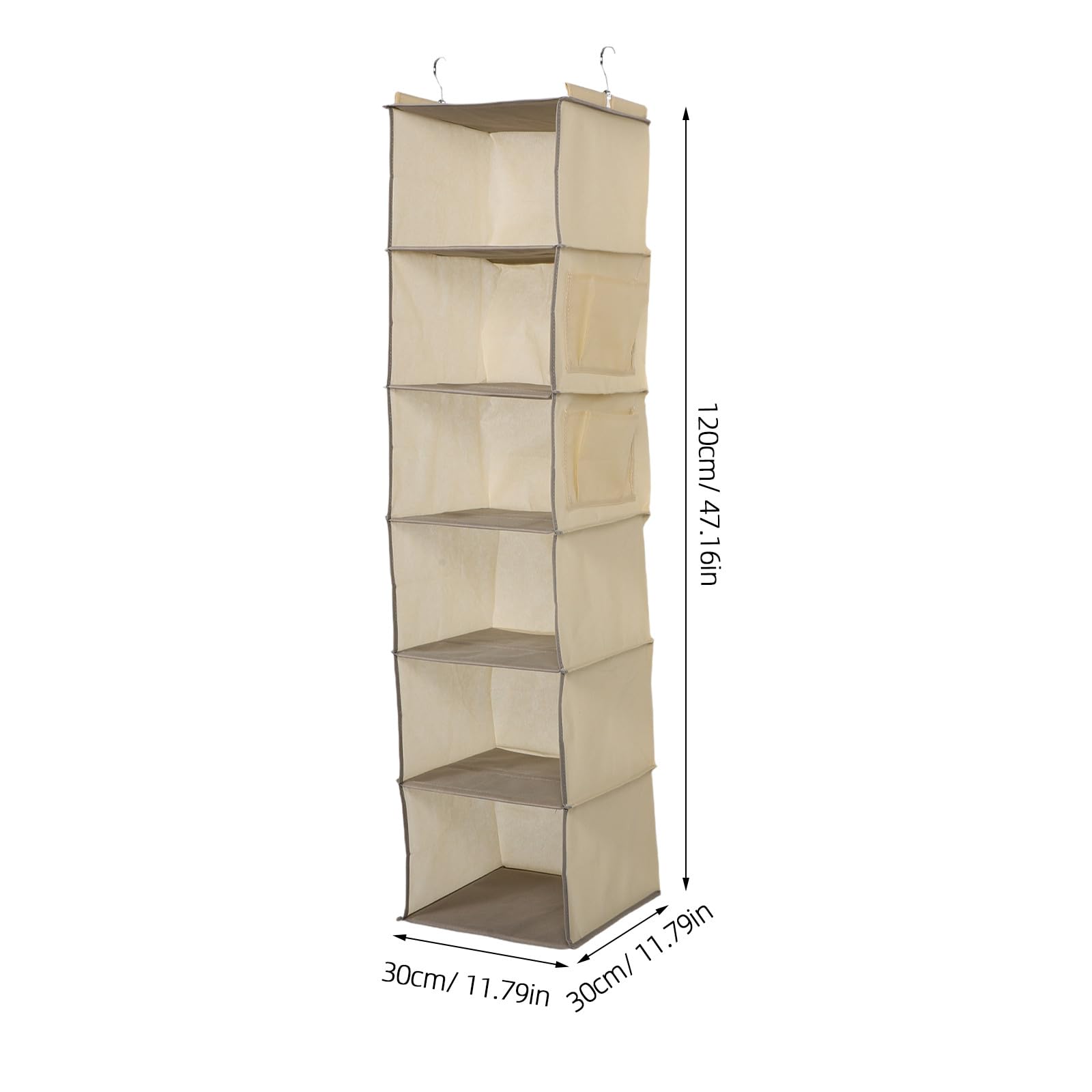 1 Set Hängeorganizer für Kleidung: 6-stöckiger Kleiderschrank-Hängeregal-Organizer für Kleidung und Hosen, faltbar für kleine Räume, Studentenwohnheim oder Eingangsbereich