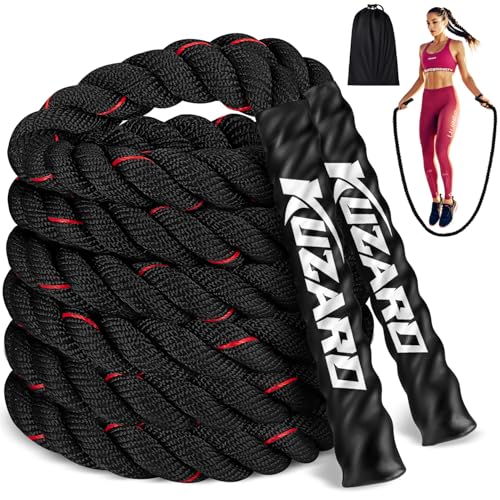 Image of KUZARO Jump Rope, Weighted Jump Rope for Women, Heavy Jump Ropes for Fitness, Home Gym Exercise Equipment, Adult Skipping Rope for Improve Strength, Weight Loss, Boxing Training,Total Body Workout Equipment