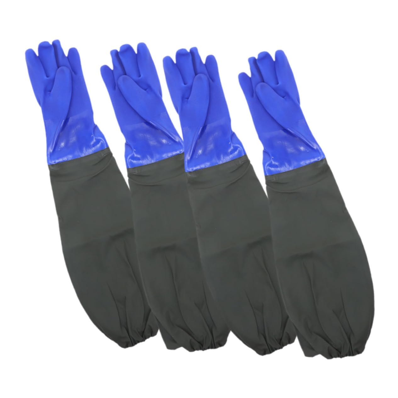 2pares Guantes de Goma Impermeables Codo para Lavar Platos para Limpieza de Cocina y Cuidado de Peceras