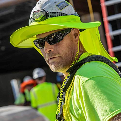 Ergodyne Chill-Its 6660 Attachable Hard Hat Brim With Neck Shade, Lime #TOP7