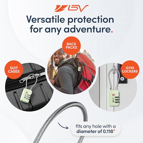 image for BV TSA Accepted Luggage Travel Lock, Set-Your-Own Combination Lock for