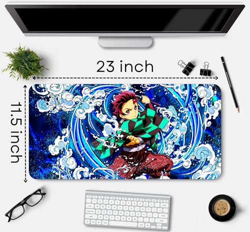 Image of Extra Large Non-Slip Gaming Mouse Pad (23x11.5 in) - Extended Desktop Mat for Computer Keyboard and Mouse
