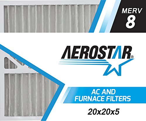 Crazy Deals Aerostar 20x20x4 (19 3/4" x 19 7/8" x 4 3/8") MERV 8, Dust Protection Air Filter, 20x20x5, Box of 2, USA
