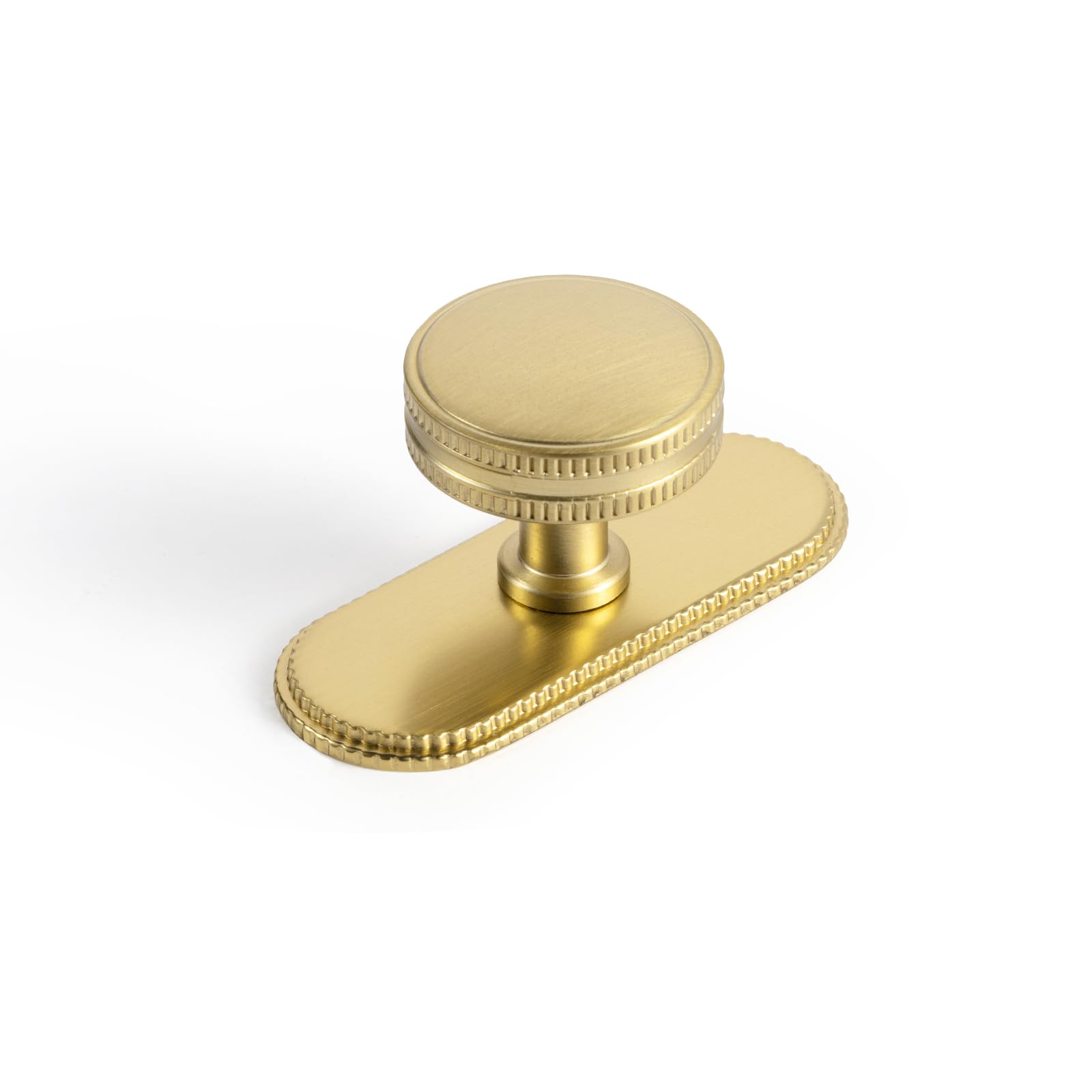 Boutons de tiroir en bronze champagne Goo-Ki avec plaque en zinc élégante