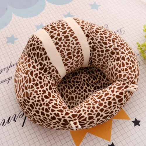 Arfobug ベビーソファ お座り練習 幼児用シート 4〜12ヶ月 赤ちゃん用ぬいぐるみ ふわふわコットン枕 安全 安定 滑り止め ベビーシャワーギフト (45*45cm) (鹿柄,45cm)