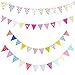 Bandera Banderín BESTZY 4 Pcs Guirnalda Banderas Banderas Triángulo para Cumpleaños Boda Hogar Fiesta de Bienvenida al Bebé Decoración