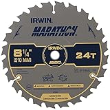 Irwin Industrial Tools 14050 8-1/4-Inch 24-Teeth 5/8' Diamond Arbor Miter and Table Saw Blade