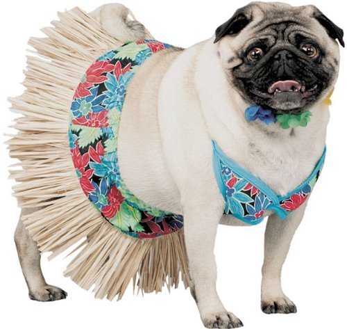 Pet Tiki Hawaiian Girl Dog Costume For Small Dogs