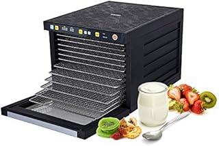 BioChef Savana Food Dehydrator with 6, 9 or 12 Stainless Steel Trays, Timer & Preset Drying Modes (6 Tray) Black , BCSAV6