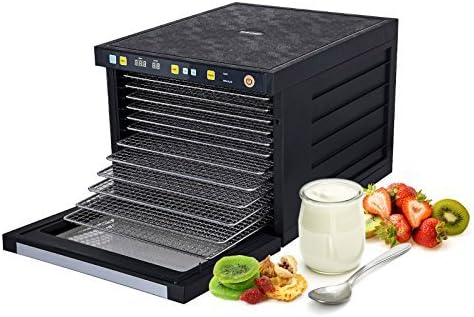 BioChef Savana Food Dehydrator with 6, 9 or 12 Stainless Steel Trays, Timer & Preset Drying Modes (6 Tray) Black , BCSAV6