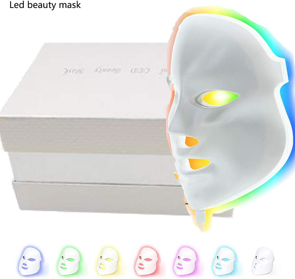 HaoGu 7 Color Light Beauty Mask Color Light White LED Spectrum Mask Beauty Equipment Mask Household Beauty Mask