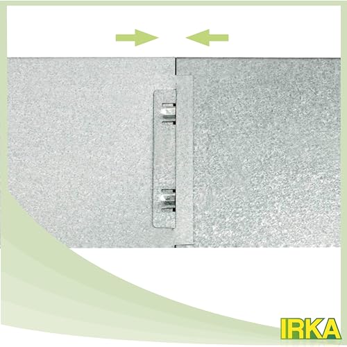 IRKA 491-003 - Rasenkante schmal - 100 x 0,06 cm Alu-Zink - Werkzeugfreies klick-Fix-System - Höhe 14 cm - 10 Stück
