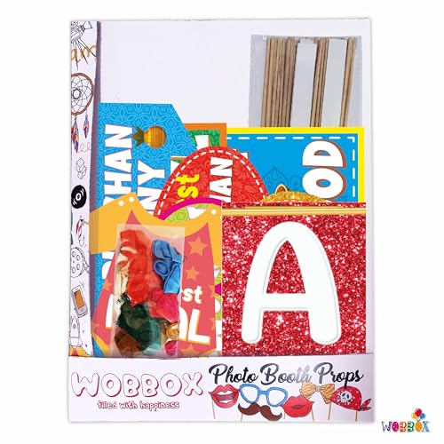 Image of WOBBOX Annaprashan Party Props with Multi Color Bunting Banner & Balloon, Annaprashan Decoration Item (43 Pcs Combo)
