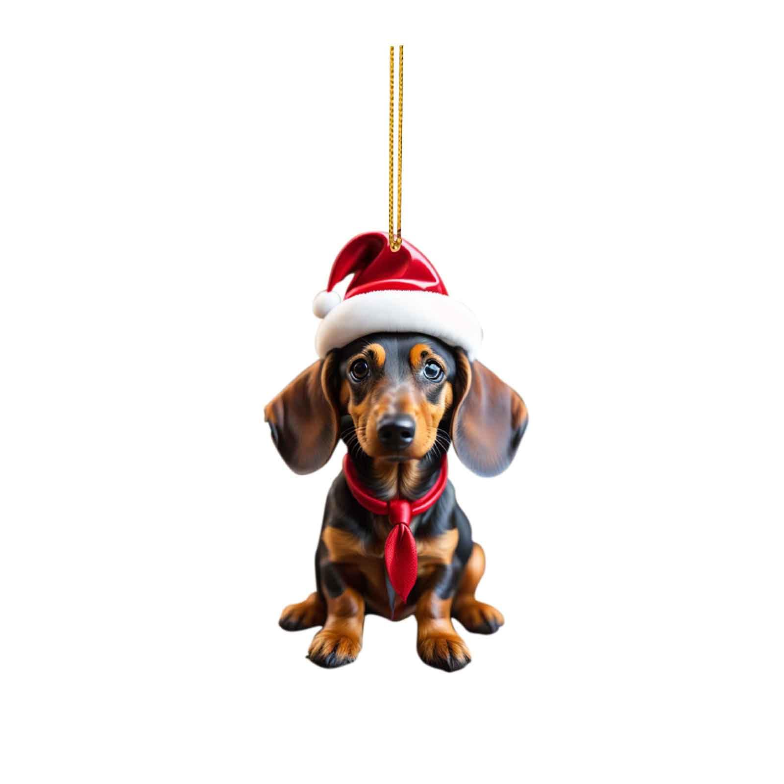 Xmas Decorations Sale Clearance Dog Car Hanger Bauble Household Christmas Tree Decoration Christmas Ornament Baubles Acrylic Xmas Decor for Home Holiday Party