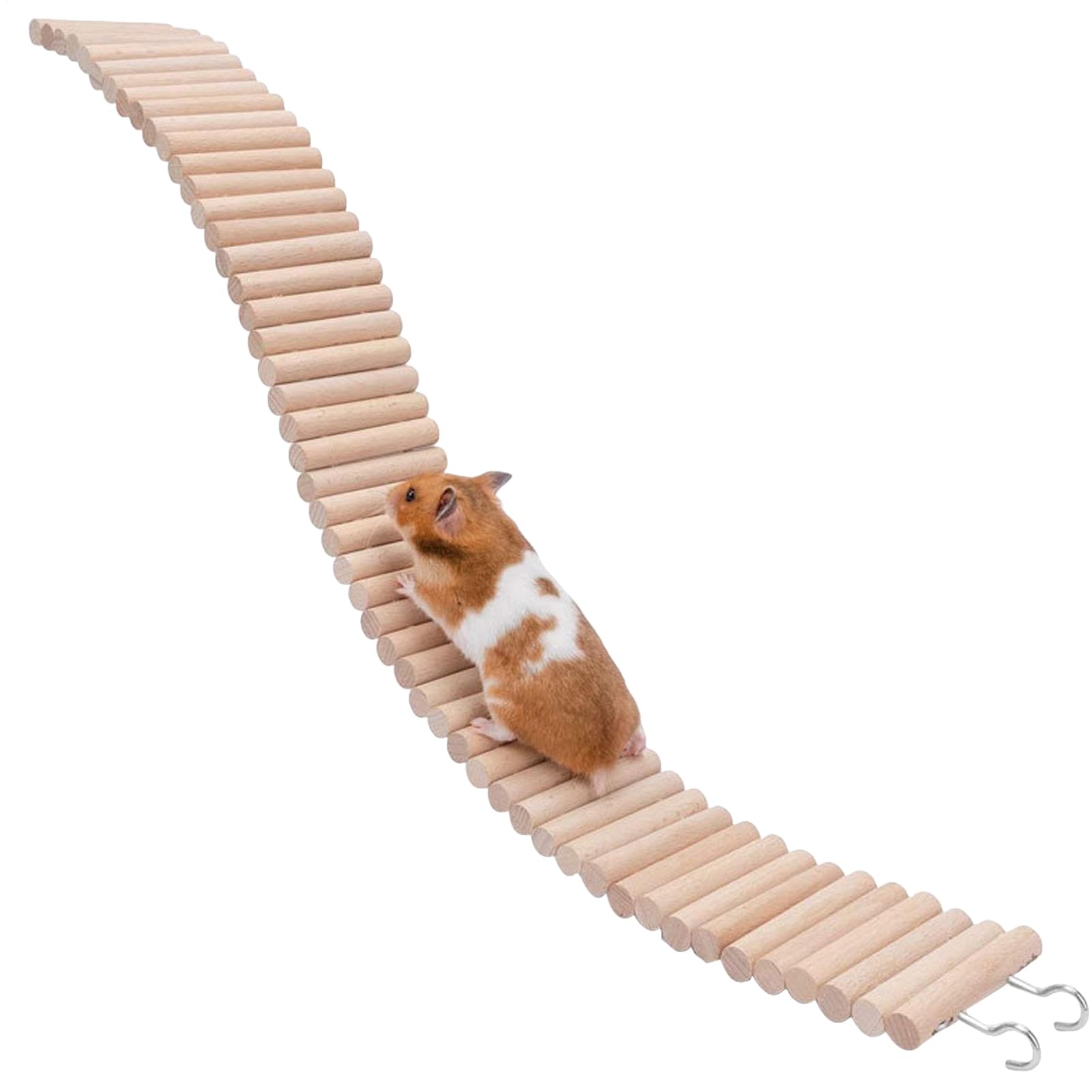 Hamster Climbing Toys | Wooden Small Animal Chew Fence | Hamster Wooden Bridge | for Mouse Chinchilla Reptile Gerbil Chipmunk Sugar Glider Pet