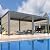 MELLCOM 12x20FT Louvered Pergola with 6-Panel Pull-Down Screen, Aluminum Pergola with Adjustable Rainproof Roof for Patio, Lawn & Garden, Dark Gray