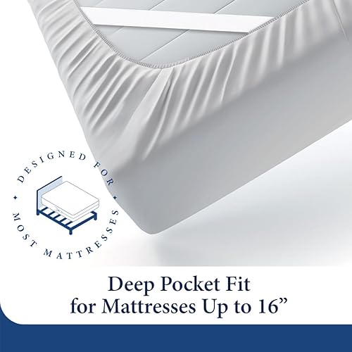 Miniatura 4 de Cosy House Collection Sábanas de bambú de lujo, juego de ropa de cama de 5 piezas, mezcla de viscosa de bambú, suaves, transpirables, bolsillo