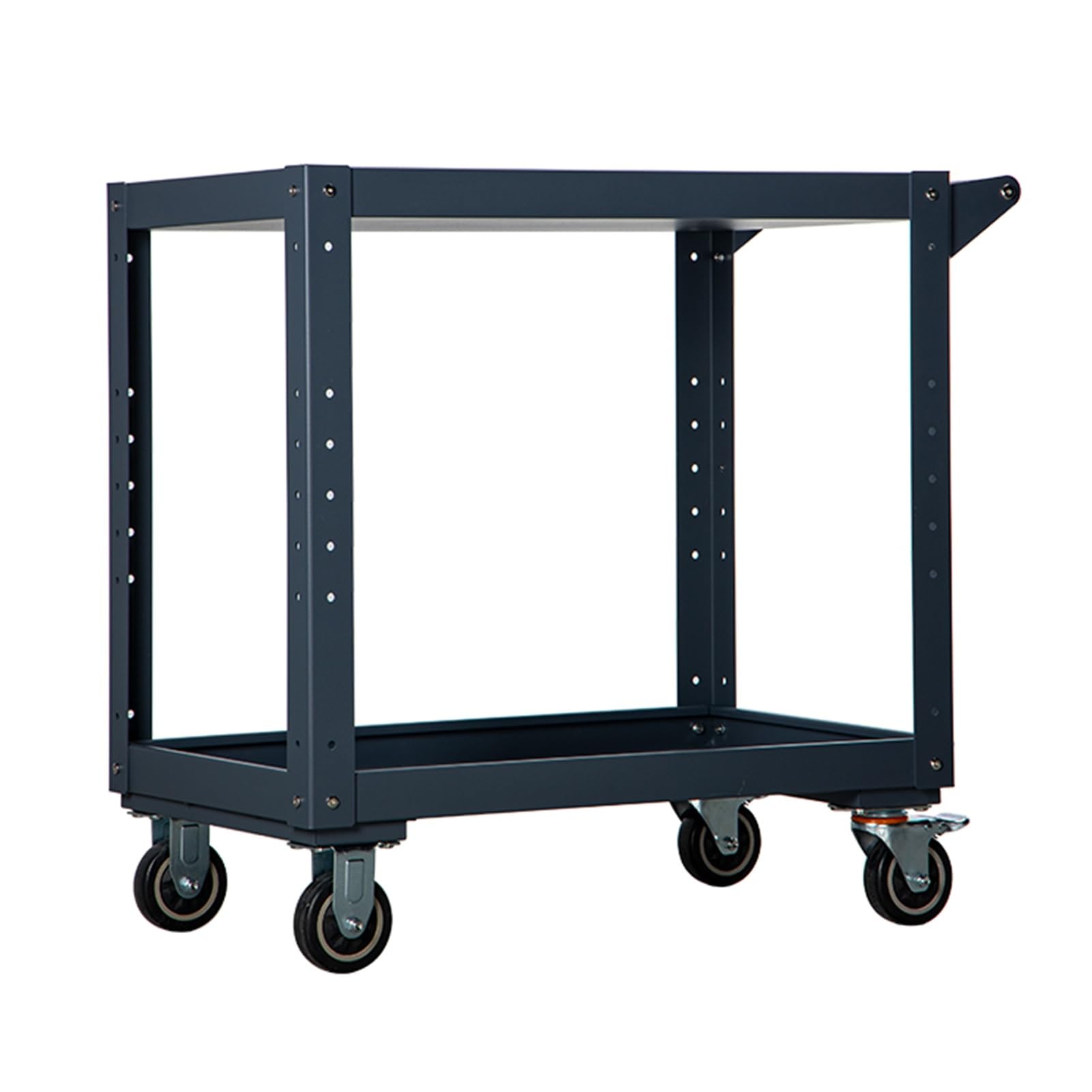 Carrello portautensili a Tre Ripiani per carichi Pesanti con Ruote bloccabili, Marca Stoniser, Portata 200 kg, Adatto per Magazzini e officine di Riparazione (Nero, SLE 1).