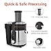 Amazon Basics Wide-Mouth, 2 speed centrifugal juicer, Black, 33.8 ounce / 1000 ML