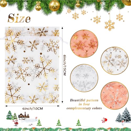 Sukh100christmasorganzabags4x6whiteredsnowflakeorganzabagdrawstringgiftbagbulkpartyfavormeshbaggoodiewrappouchcandyjewelrysachetbraceletfruitprotectionbagholidaywedding  Urban Country Home Decor Sukh 100 christmas organza bags 4×6 white red snowflake organza bag drawstring gift bag bulk party favor mesh bag goodie wrap pouch candy jewelry sachet bracelet fruit protection bag holiday wedding  urban country home decor