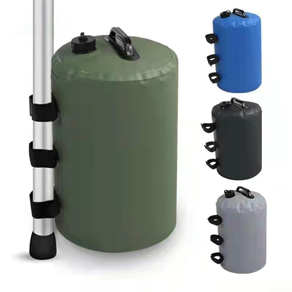 Sacco di sabbia rinforzato per l'equilibrio del peso, sacco di sabbia per tenda, multi funzionale per esterni, contrappeso antivento (verde)