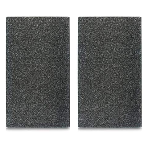 Zeller "Granite Stove Cover/Cutting Plate, Anthracite, 30 x 52 cm, Set of 2 Cover