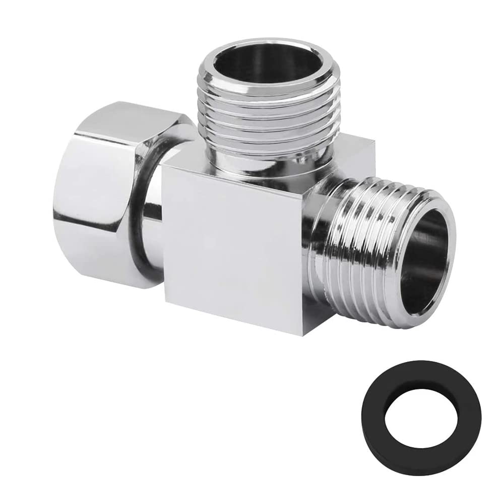 Valvola deviatrice G1/2" in ottone, 3 vie Y forma/adattatore quadrato universale per sistema doccia a mano componente di ricambio deviatore rubinetto