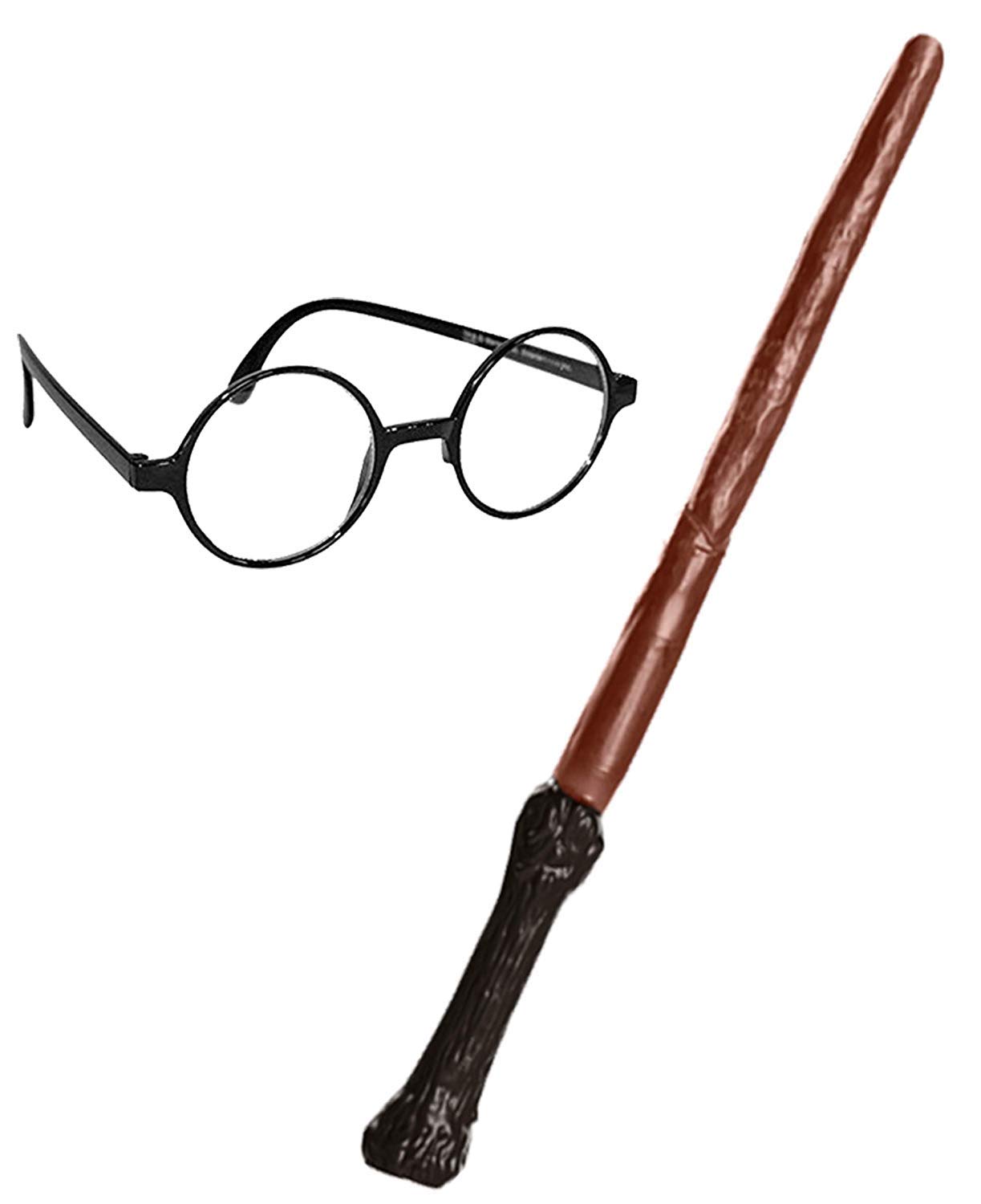 Rubies Harry Potter Glasses and Wand Book Week and World Book Day Costume Accessory Kit, One Size 3-8 Years
