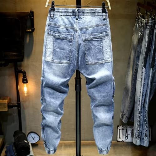 Jeans Men Pants Wide Leg Loose Fit Tapered Jeans Male Hip Hop Trousers for Men3