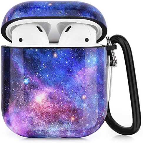 V-MORO Compatible for AirPods Case Cover 3 in 1 Cute Airpod Accessories Protective Hard Case Cover Portable & Shockproof with Keychain/Strap Compatible for Apple Airpod 2/1 Charging Case (Galaxy)
