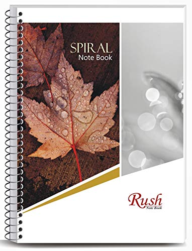 Rush Premium A4 Spiral Notebook Ruled 200 Page | Pack of 6 | 200 Pages | 29 x 21 cm | Single Line Ruled | Spiral Bound