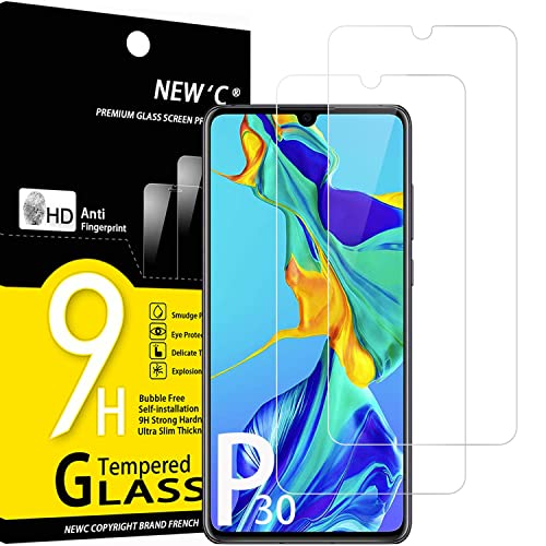 SCL Vetro Temperato 9H Per Huawei P30 Lite (2 Pezzi) - Pellicola 3D Copertura Totale Anti-impronta