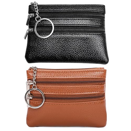 Portamonete Mini Mabor In Tela Oxford Con Cerniera | Portachiavi Donna Piccolo E Leggero 11.5x8.5 Cm