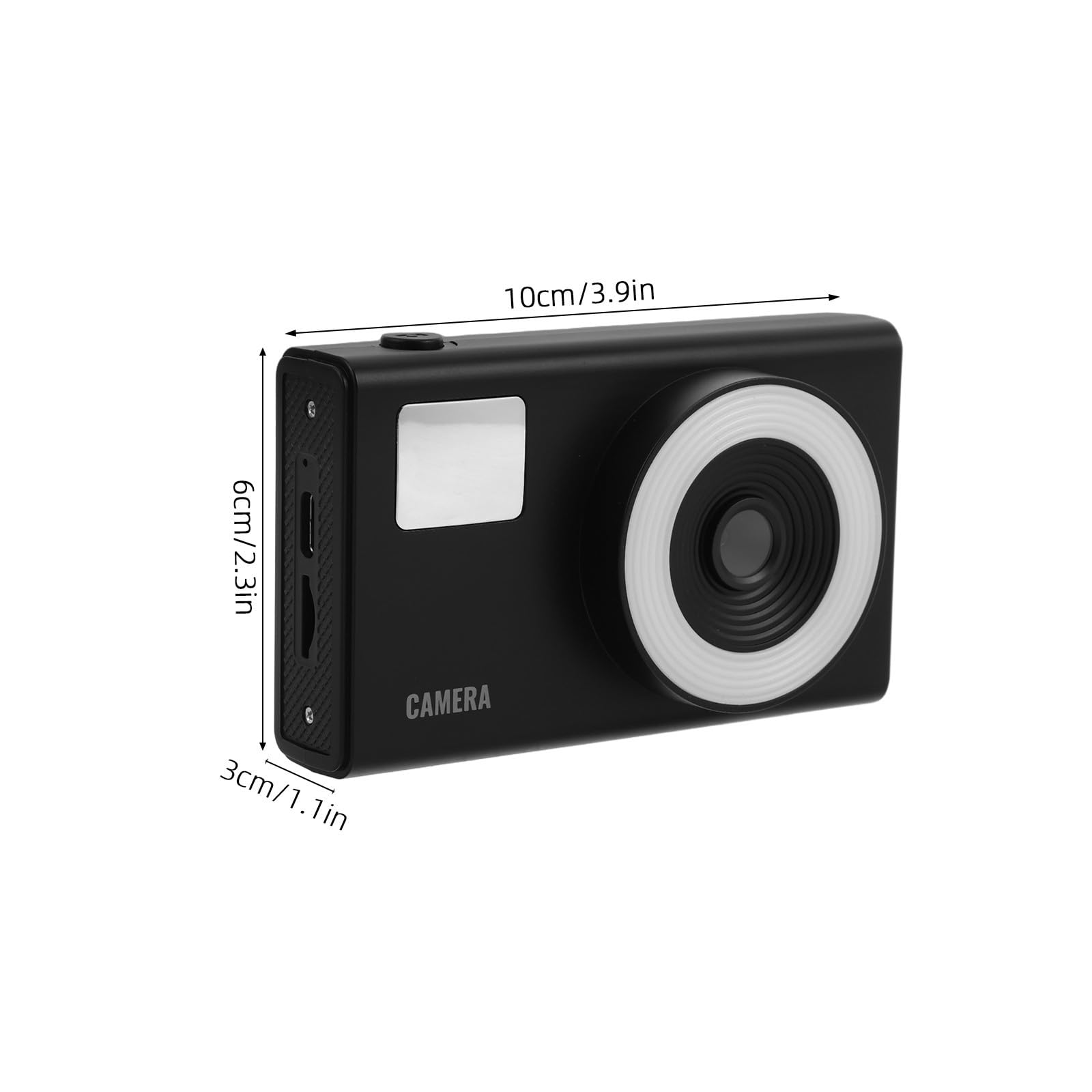 GALPADA Fotocamera Digitale Compatta 16x, Fotocamera Tascabile Ccd in Abs, 1080p, 44 Milioni, Schermo 2,4", Batteria 600mah, Nera, per Principianti, Eventi Familiari e Scolastici
