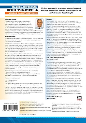 Planning & Control Using Oracle Primavera P6 Versions 8, 15 & 16 PPM Professional