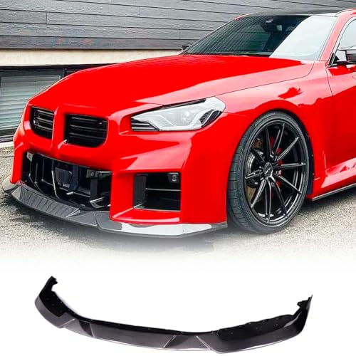 MCARCAR KIT Carbon Look Front Lip for BMW G87 M2 Coupe 2-Door 2022-2024 ABS Front Bumper Lip Chin Spoiler Splitter Protector Factory Outlet 3pcs/Set