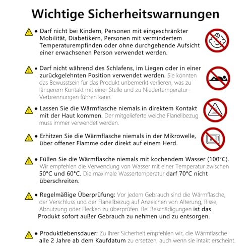 Wärmflasche Wärmflaschengürtel Gummi Wärmflasche mit bezug,1L weichem Plüsch Frauen Wärmegürtel für Periode Nacken Schulter Rücken Beine Regelschmerzen