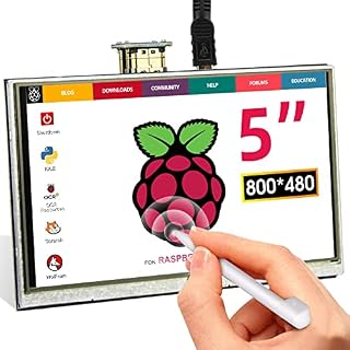 ELECROW For Raspberry Pi 4, 5 inch Monitor TFT LCD Display 800x480 HDMI Touch Screen Monitor Compatible with Raspberry Pi Banana Pi BB Black Windows 7 8 10 Jetson Nano
