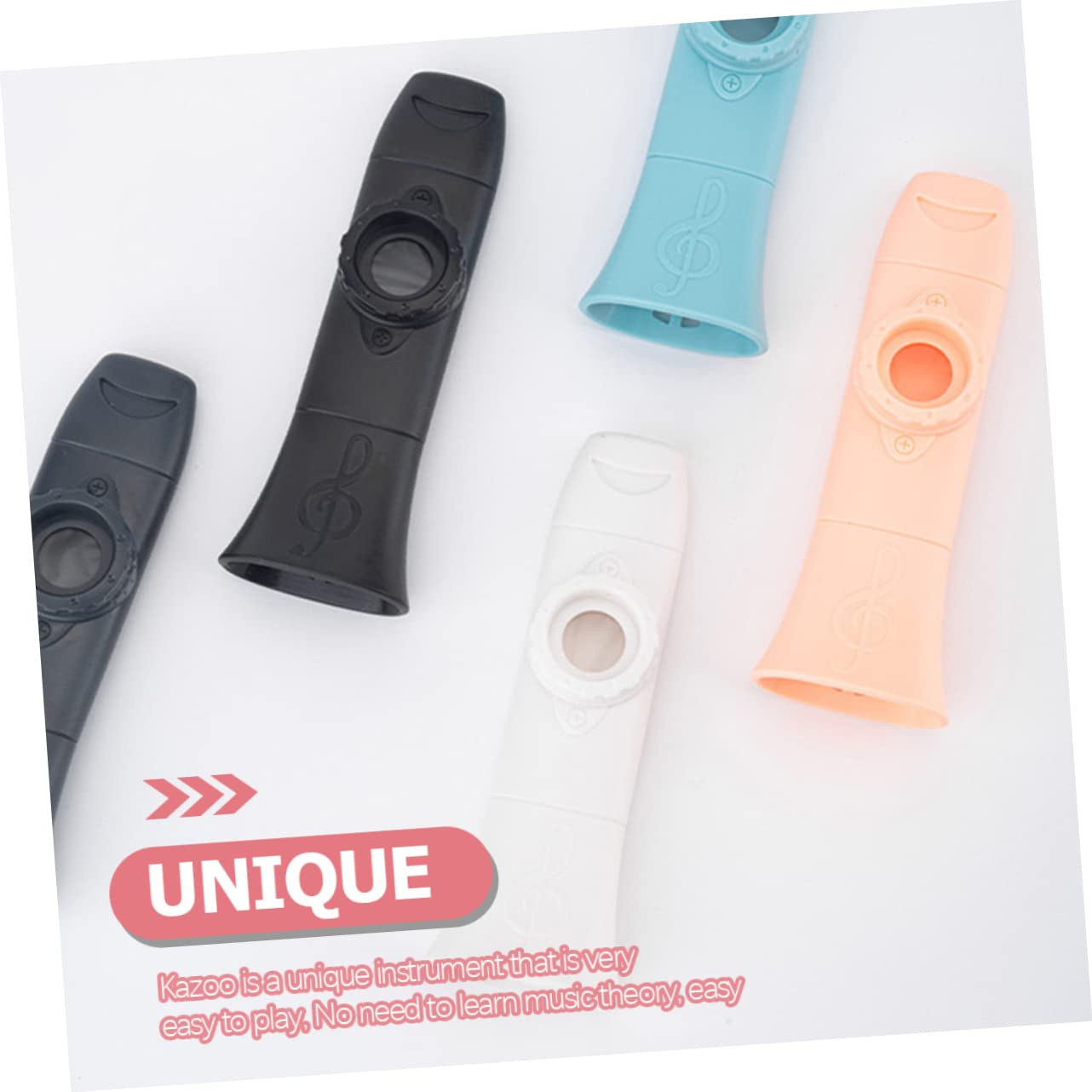Abaodam 4pièces Kazoo Plastique Amélioré Kazoo Portable Pour Musical Pour Guitare Et Ukulélé Pour Adultes