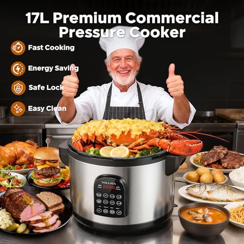 17.8QT Commercial Electric Pressure Cooker stainless steel Pressure Cooker - Image 3