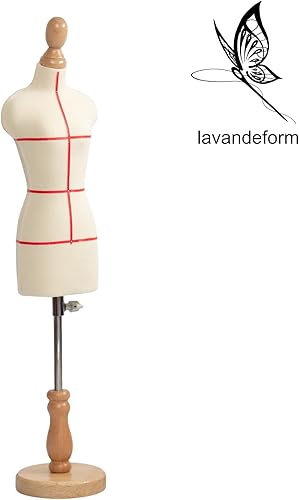 Miniatura 4 de lavandeform Maniquí para mujer (no tamaño completo, altura del cuerpo de 12.8 pulgadas para coser, tamaño 13, para hacer patrones, maniquí