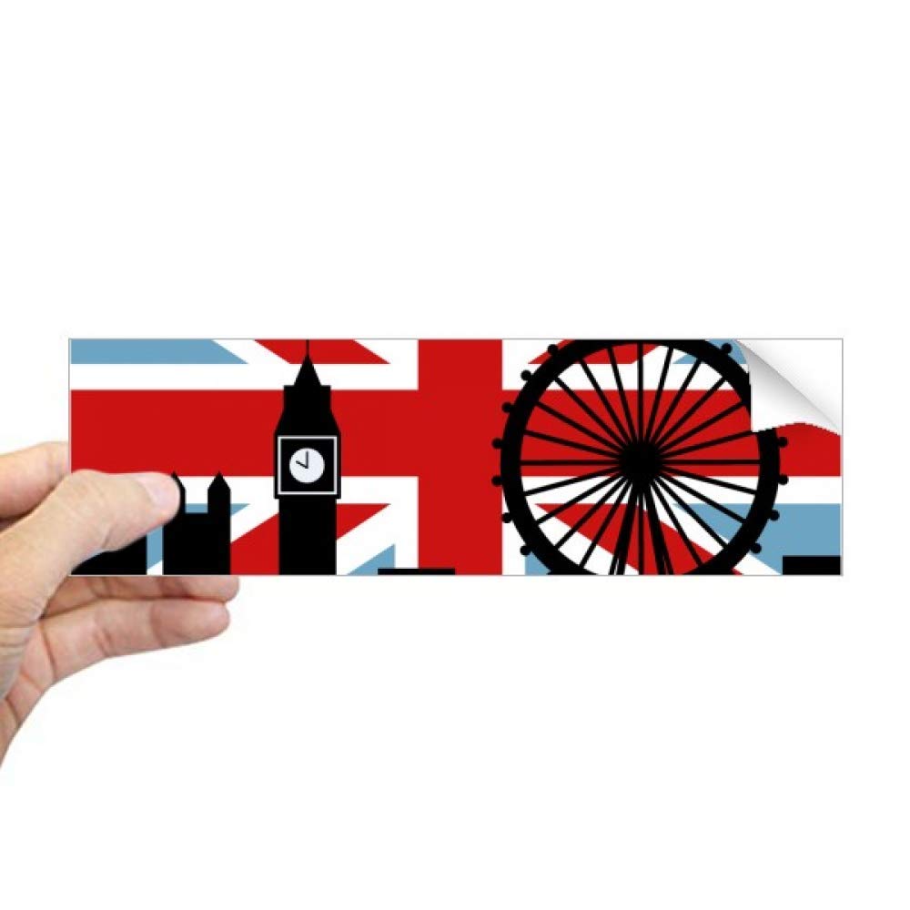 Autocollant de fenetre Londres et drapeau anglais finition soignee