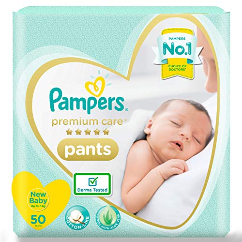 Image of Mamaearth Gentle Cleansing Shampoo for Babies (200 ml) and Pampers Premium Care New Born Diapers (50 Count)